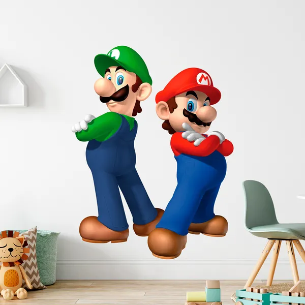 Kids wall sticker Super Mario and Luigi