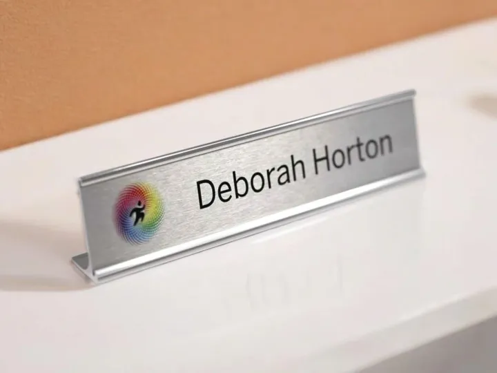 Desk 2 x 9" Aluminum Nameplate (ONLY FRAME) - Image 4