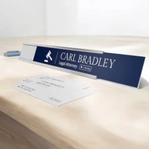 Desk 2 x 9" Aluminum Nameplate (ONLY FRAME)
